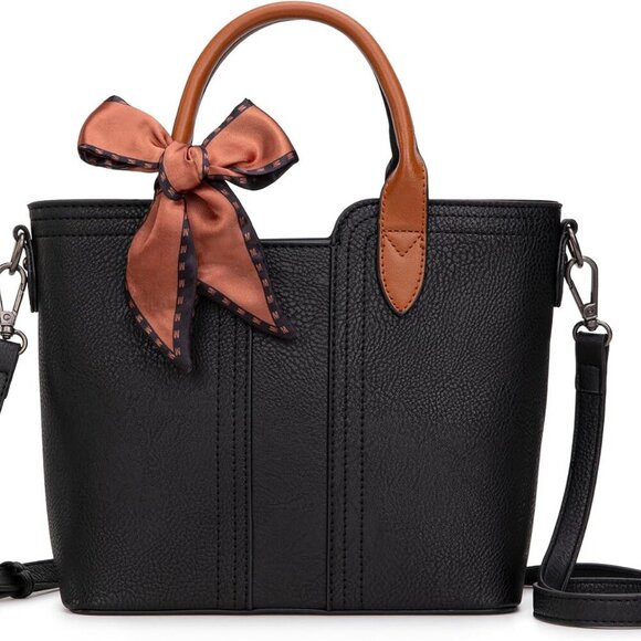 Modern Satchel Purse with Spacious Interior & Detachable Crossbody Strap - Picture 1 of 7